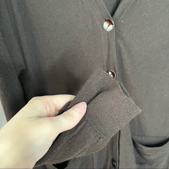 St John Chocolate Brown Two Piece Sweater Set - Picture 3 of 8